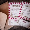 8 INVITATIONS CIRCUS VINTAGE