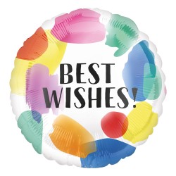 Ballon aluminium - Best wishes multicolore