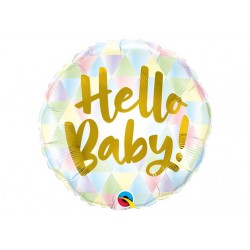 Ballon aluminium Hello Baby - Pastel