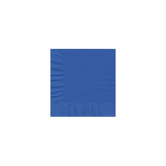 50 serviettes en papier - Bleu de Cobalt