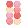 12 petites assiettes - Rose (4 couleurs)