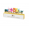 Bougie Happy birthday lettre - Multicolore