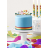 Bougie Happy birthday lettre - Multicolore