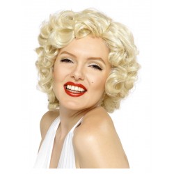 Perruque Marilyn Monroe, Blond, Court
