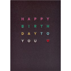 Carte d'anniversaire - Multicolore