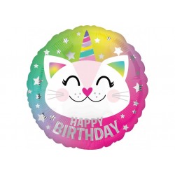 Ballon aluminium - Happy Birthday - Happy Birthday - Caticorn