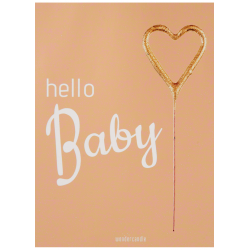 Mini carte étincelle - Hello Baby