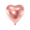 Grand ballon aluminium Coeur - Or rose
