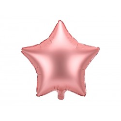 Ballon aluminium Etoile - Or rose mat
