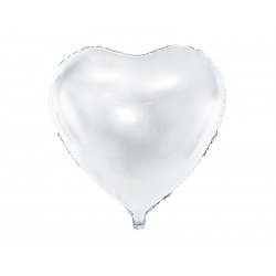 Ballon aluminium 61cm coeur blanc