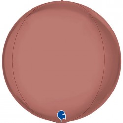 Ballon aluminium globe - Rose platine