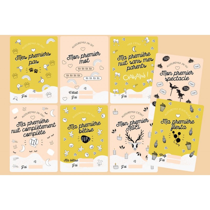 Cartes Etapes Bebe Premieres Fois Happy Family