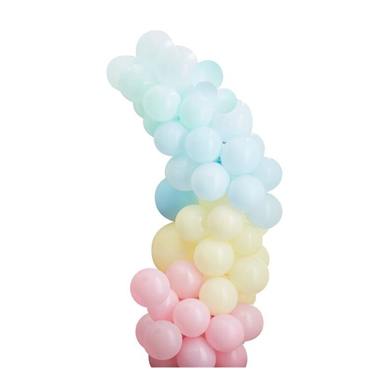 Kit arche à ballons - Multicolore pastel - Happy Family