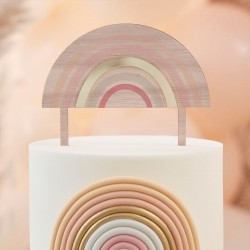 Cake topper - Arc-en-ciel Bois et acrylique