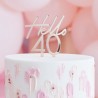 Cake topper - Hello 40 