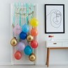 Kit guirlande et ballons à suspendre Happy Birthday - Or et multicolore