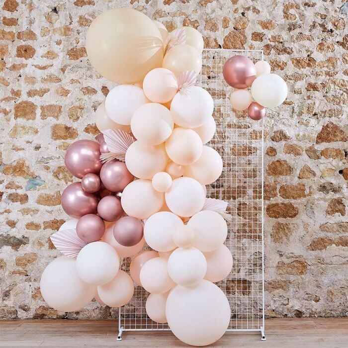 Arche de ballons pastel : 200 ballons dégradé pastel - décoration