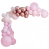 Kit arche à ballons de luxe - Rose et or rose chrome (200 ballons)