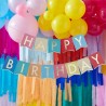 Guirlande fanions Happy birthday - Multicolore