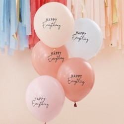 5 ballons Happy Everything - Pastel