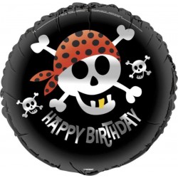 Ballon aluminium - Pirate Happy Birthday