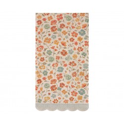 16 petites serviettes allongées - Fleuri