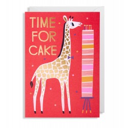 1 carte girafe Time for cake 