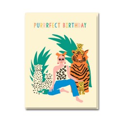 Carte anniversaire - Purrfect Birthday