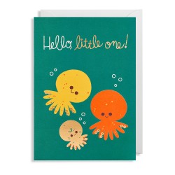 Carte naissance - Hello little one pieuvre