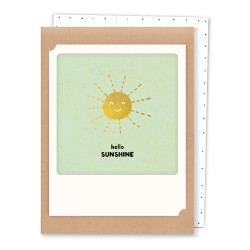 Carte pola + enveloppe - Hello sunshine