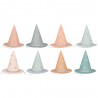 8 mini chapeaux de sorcière - Pastel