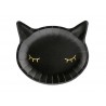 6 assiettes chat noir