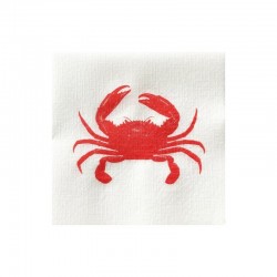 20 petites serviettes - Crabe