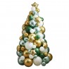 Sapin de Noël en ballon - Vert, or et blanc