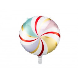 Ballon aluminium - Candy Mix rose, or,  rouge, aqua