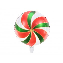 Ballon aluminium - Candy rouge et vert