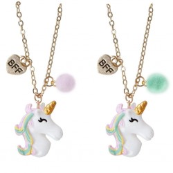 2 colliers BFF - Licorne