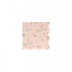 20 petites serviettes - Petites fleurs (4 coloris)