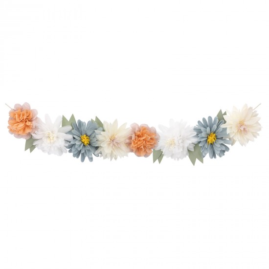 Guirlande de fleurs pastel géantes
