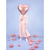 Ballon aluminium 61cm coeur or rose 