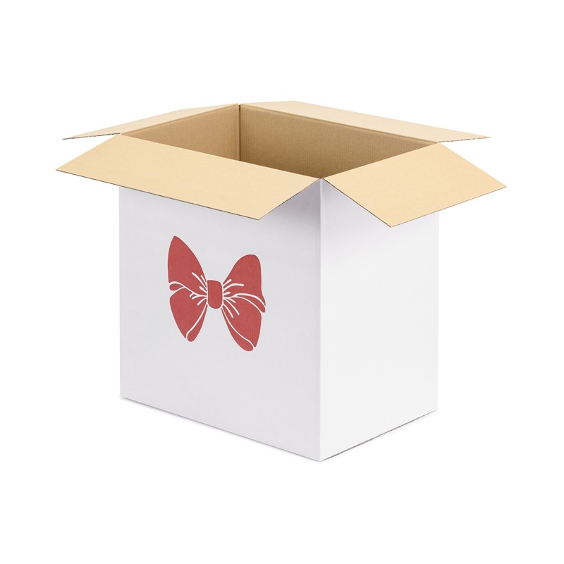 Boîte en carton pour colis piégé de ballons - Nœud papillon, 60 x 40 x 60  cm - Happy Family