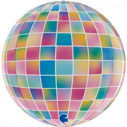 Ballon aluminium - Boule à facettes colorée