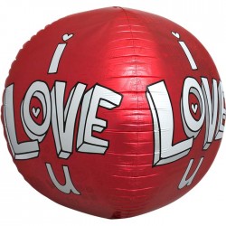 Ballon aluminium -Sphère I love U