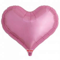 Ballon aluminium - Coeur Jelly Rose 