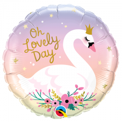Ballon aluminium - Lovely Day Swan