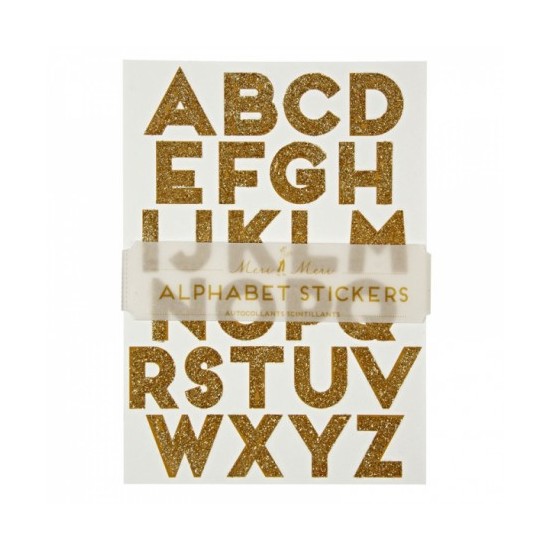 Alphabet Stickers - Glitter Or