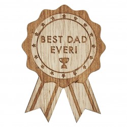 1 badge en bois Best dad ever