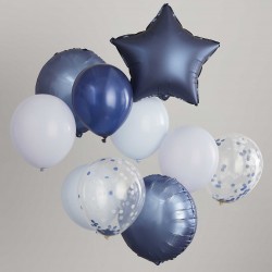 Kit de 12 ballons - Bleu