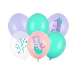 6 Ballons - Mélange le monde marin 
