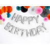 Ballon aluminium Happy birthday - Argent 